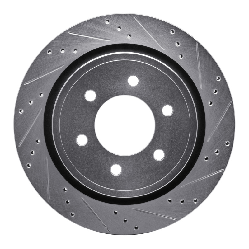 Ford F-150 Brake Rotor (1) - Rear Right - R1 Concepts - Drilled & Slotted - Silver - `12-`20 Ford F-150 Brake Rotor (1) - Rear Right - R1 Concepts - Drilled & Slotted - Silver - `12-`20